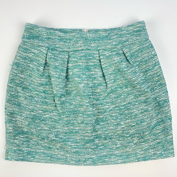 Zara Woman Mint Green Tweed Mini Skirt - Picture 9 of 16